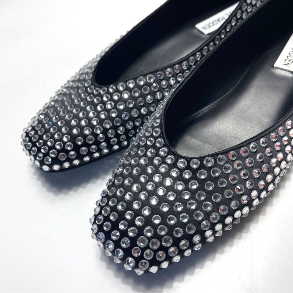 STEVE MADDEN Delphine Rhinestone Square
Toe Ballet Flat - Picture 6 of 11